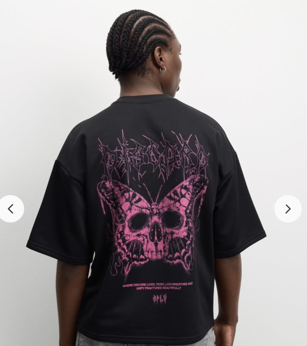 Heavyweight pink graphic tee