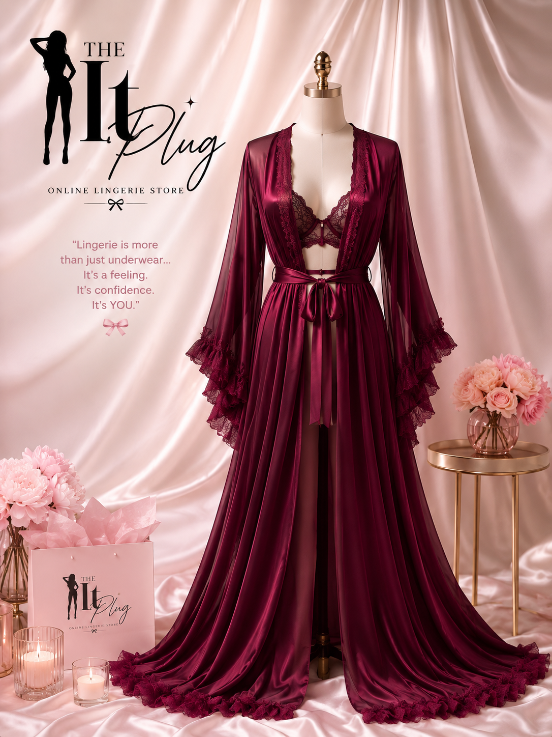 Scarlet muse  -Mesh robe