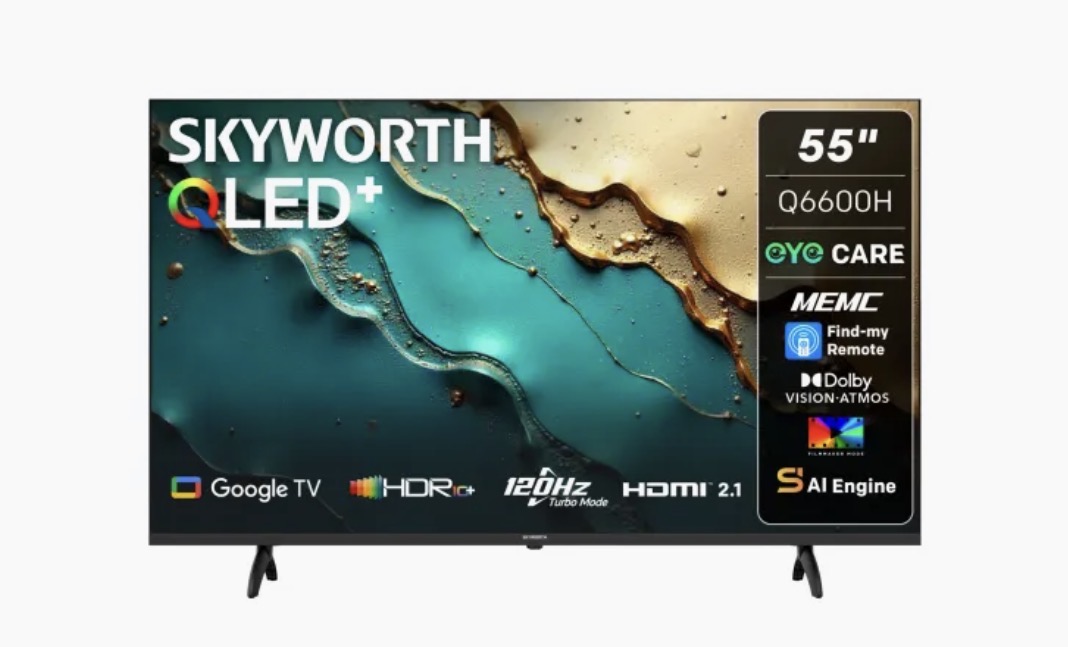 Skyworth 4K QLED 55” GOOGLE TV