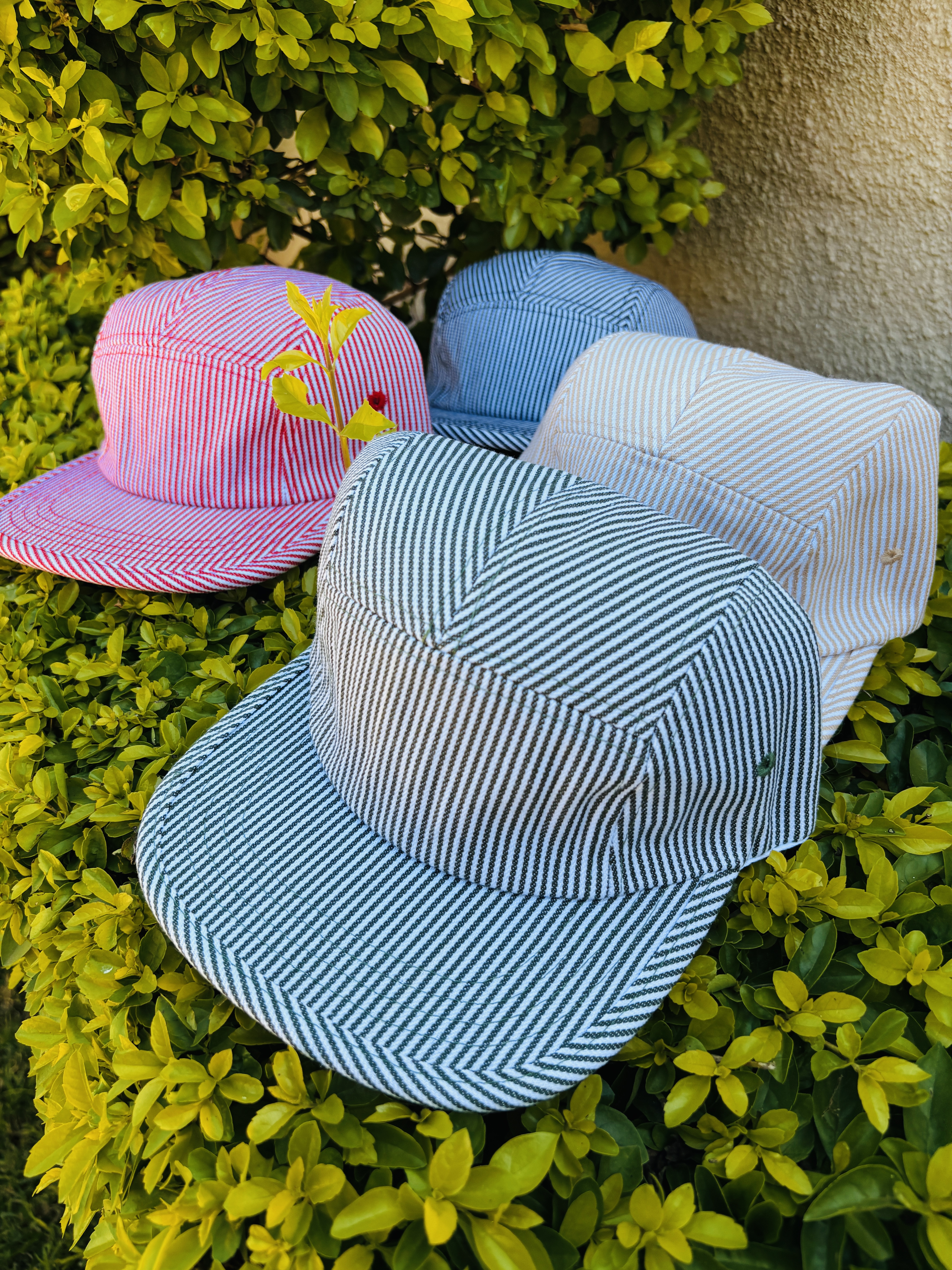 Striped 5 Panel Cap