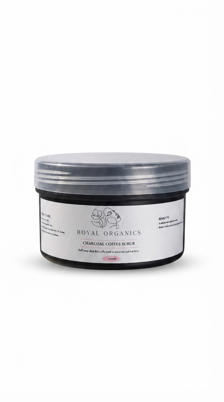 Charcoal coffee scrub
