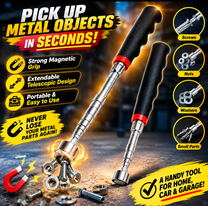 Telescoping Magnetic Pickup Tool – Extendable Grabber