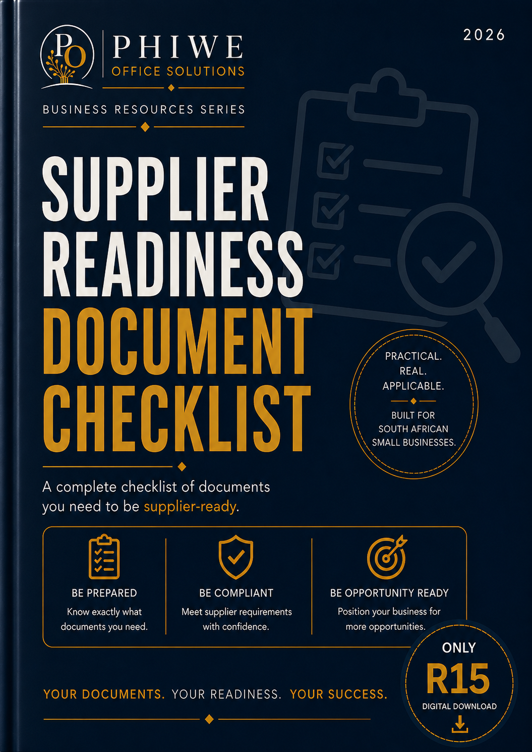 Supplier Document Checklist