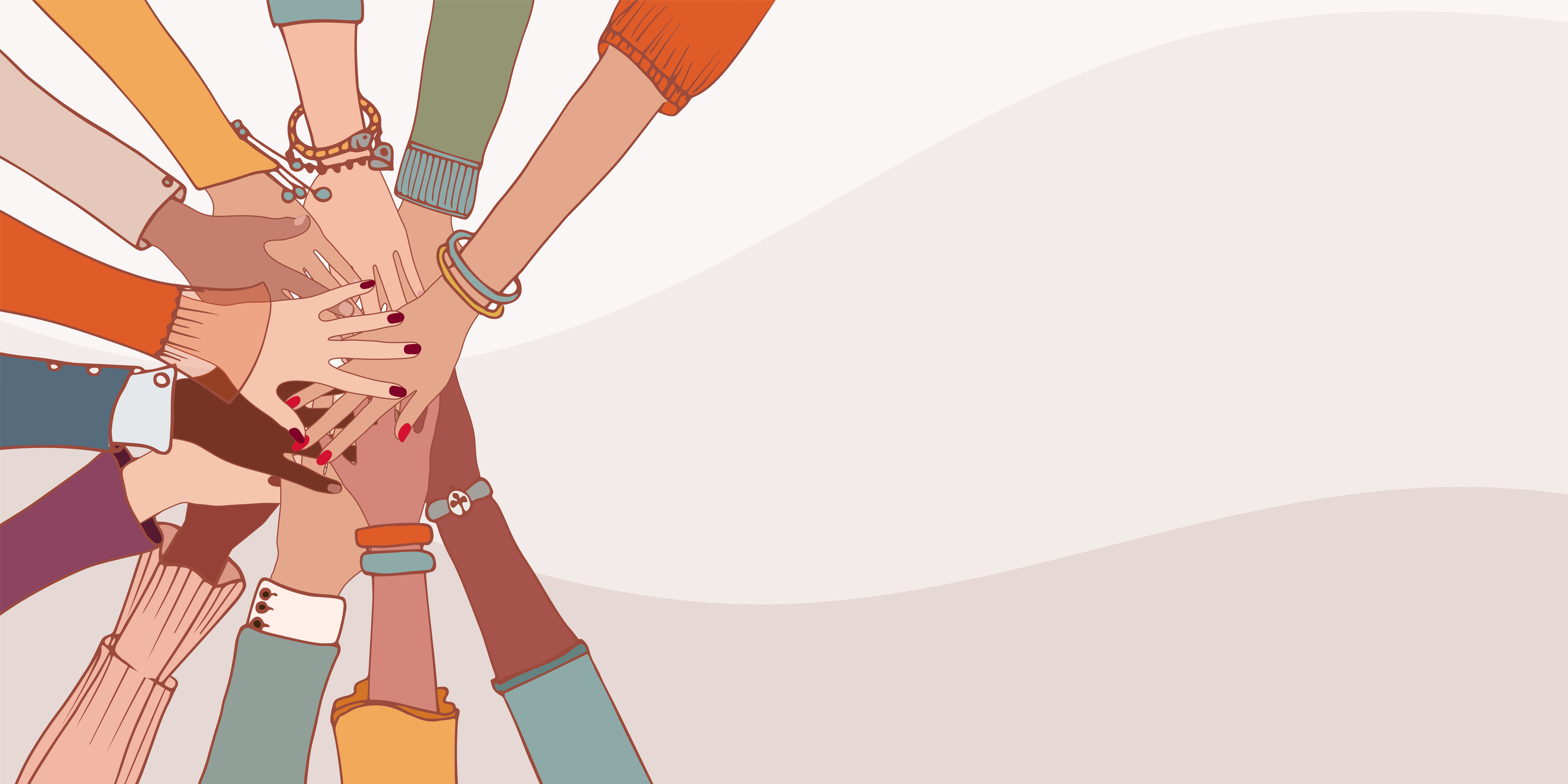 Illustration of team working together