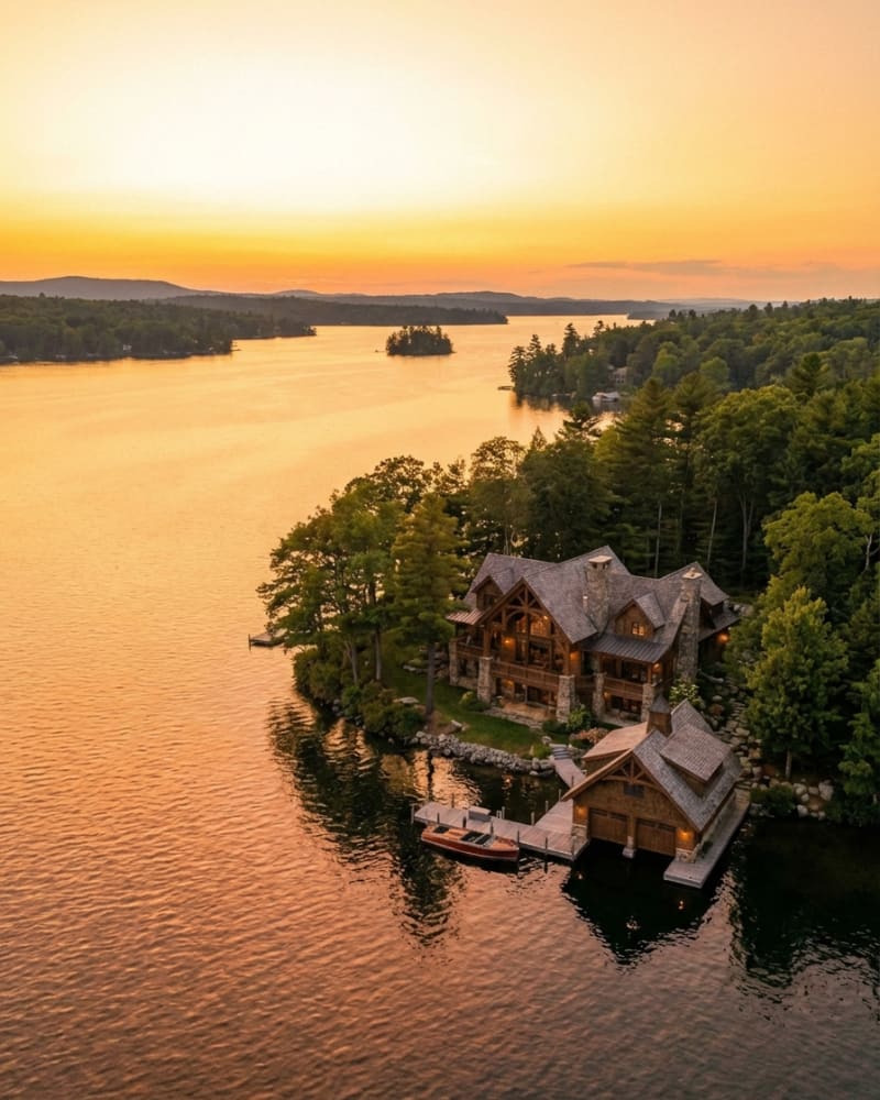 Luxury lakefront home on Lake Winnipesaukee