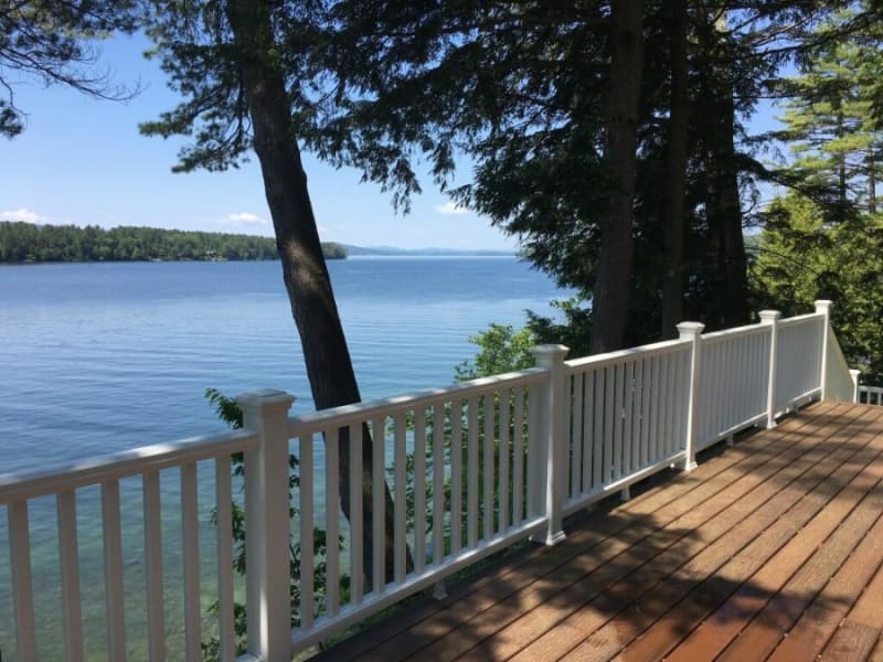 Modern kitchen and living spaces