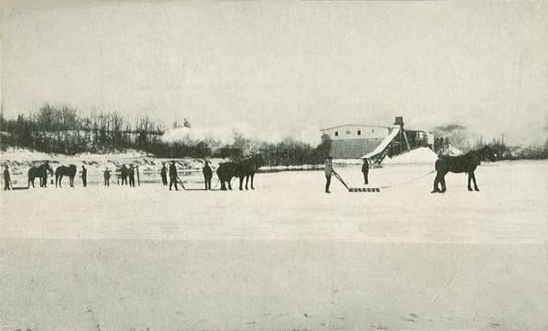Ice Harvesting in New Hampshire, circa 1917