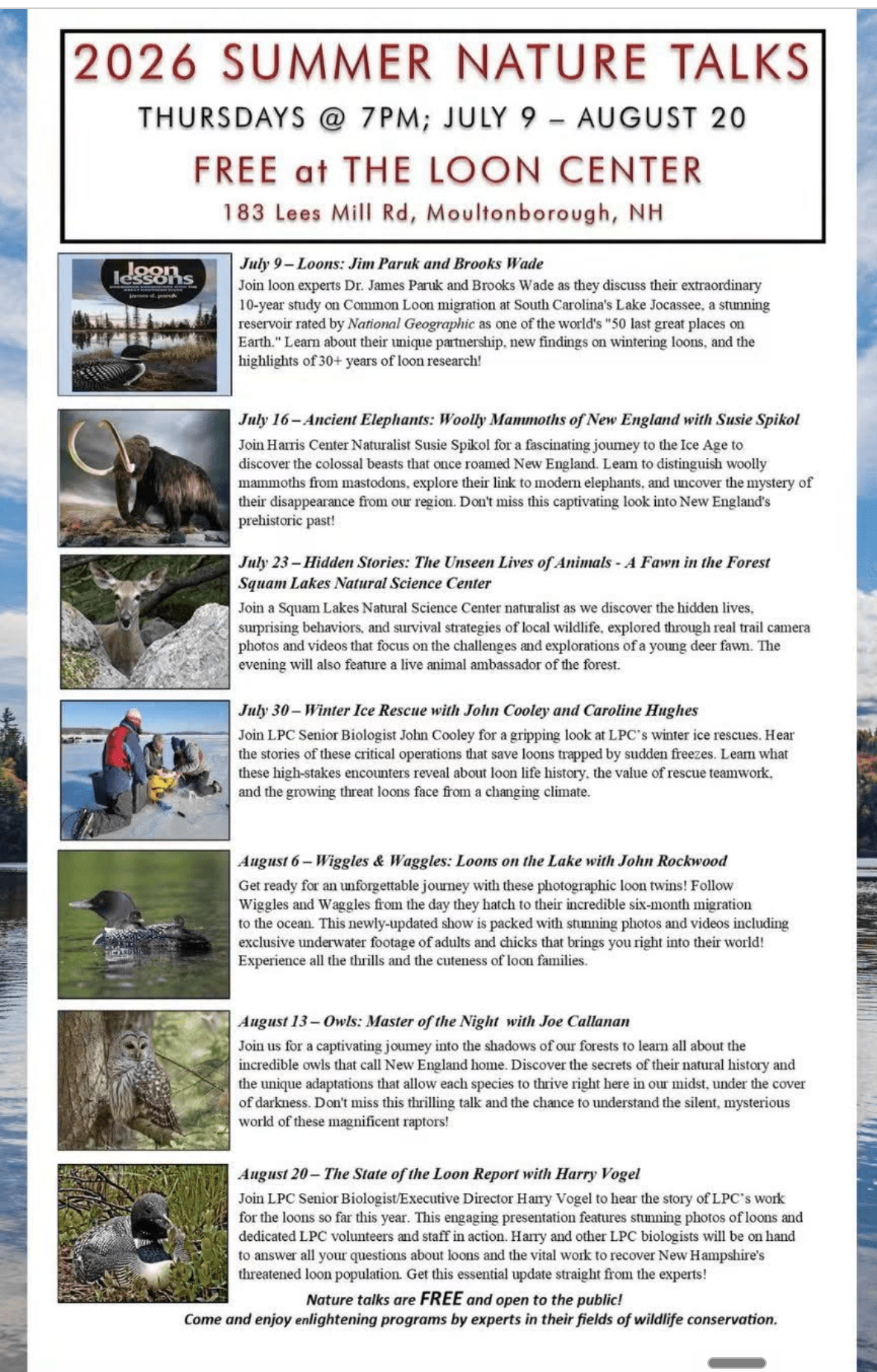 Summer Nature Talks