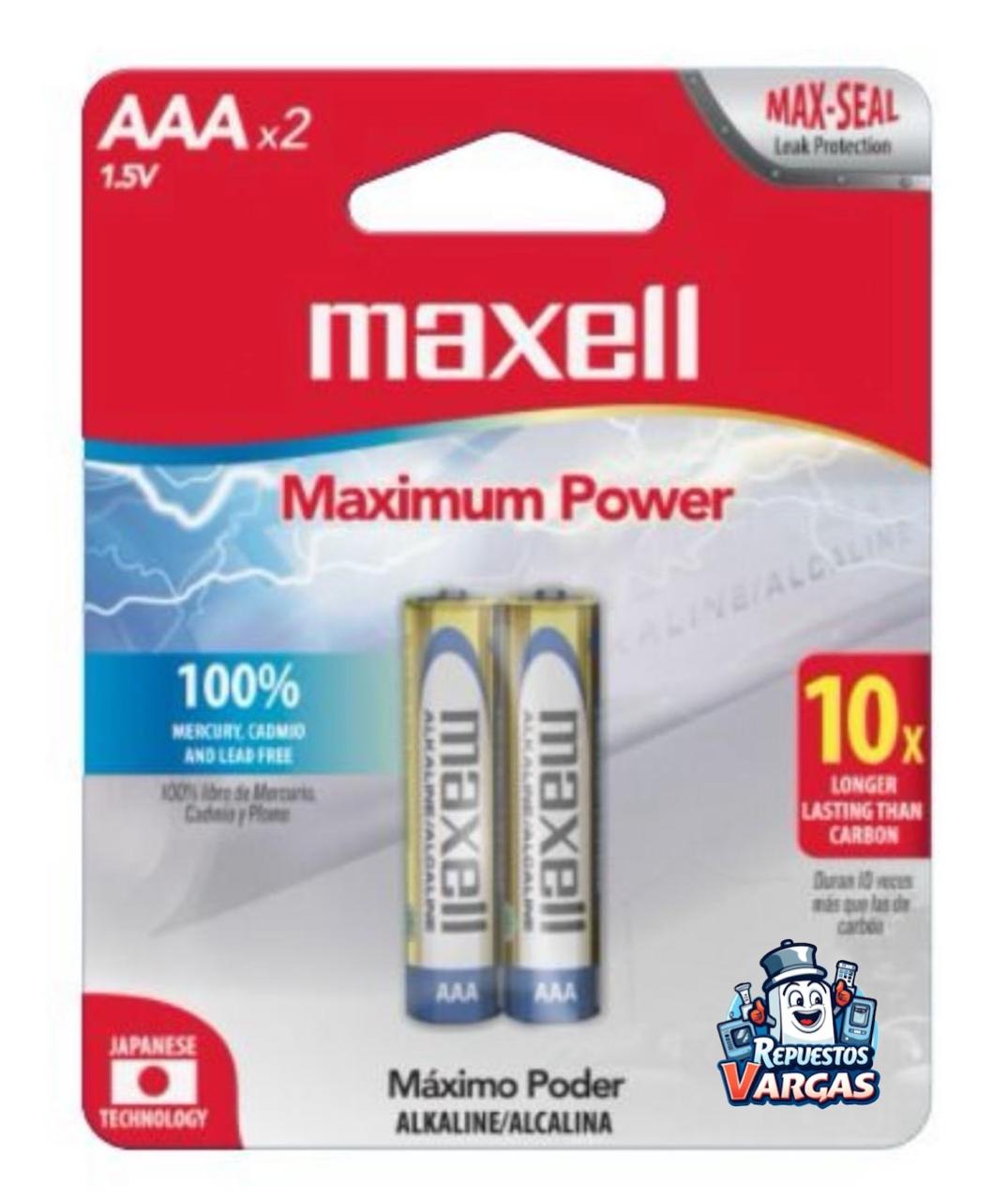 BATERIA AAA ALKALINA MAXELL (BLISTER 2PCS)