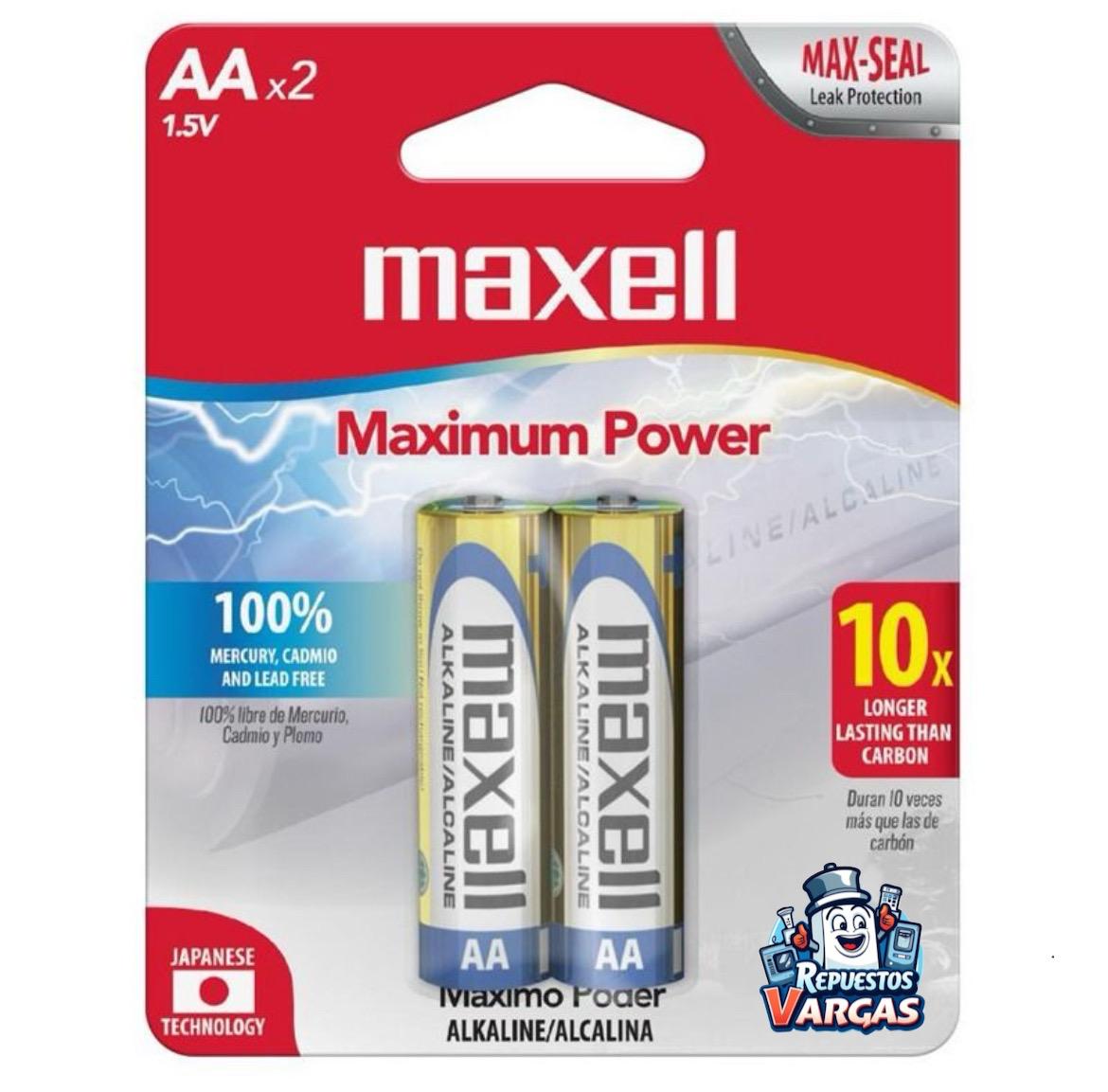 BATERIA AA ALKALINA MAXELL (BLISTER 2PCS)
