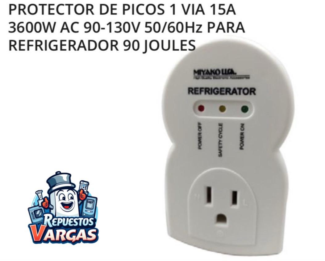 PROTECTOR DE PICOS 1 VIA 15A 3600W AC90-130V 50/60Hz PARA REFRIGERADOR 90 JOULES