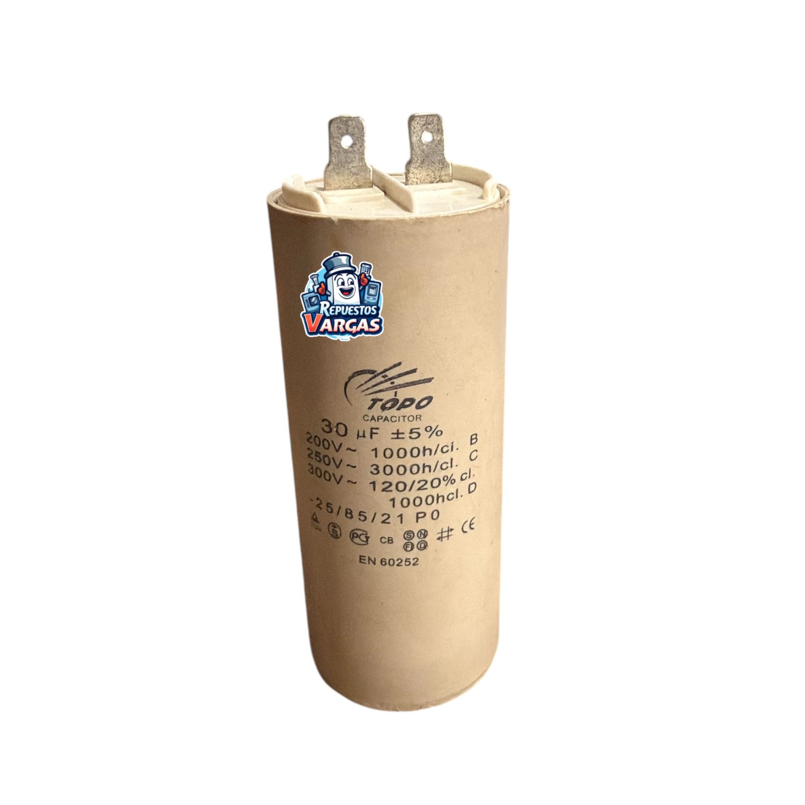 CAPACITOR LAV. CON PATA 30uf