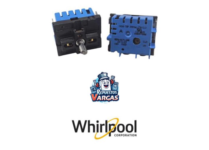 SWITCH COCINA WHIRLPOOL AZUL DUAL W10434452 (ORIGINAL) 7 TERMINALES