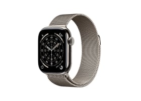 Apple Watch Series 11 GPS + Cellular 42mm Naturlig Titanboett med Naturlig Milanesisk loop