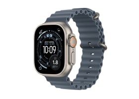 Apple Watch Ultra 3 GPS + Cellular 49mm Naturlig Titanboett med Ankarblå Havsband