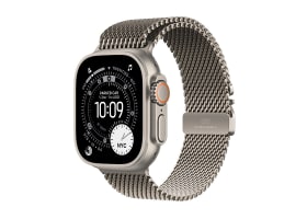Apple Watch Ultra 3 GPS + Cellular 49mm Naturlig Titanboett med Naturlig Milanesisk loop - Large