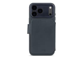 Decoded Leather Detachable Wallet for iPhone 17 Pro - Marinblå