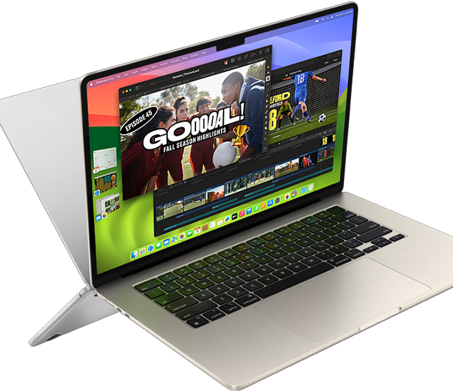 13-tums MacBook Air i rymdgrått, sedd framifrån
