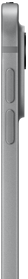 iPad Pro, sedd från sidan, silverfinish, tunn profil, hölje i aluminium, volymknappar och proffskamerasystem