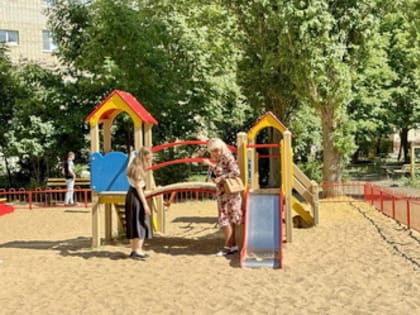 Ирина Видина провела мониторинг состояния детских площадок