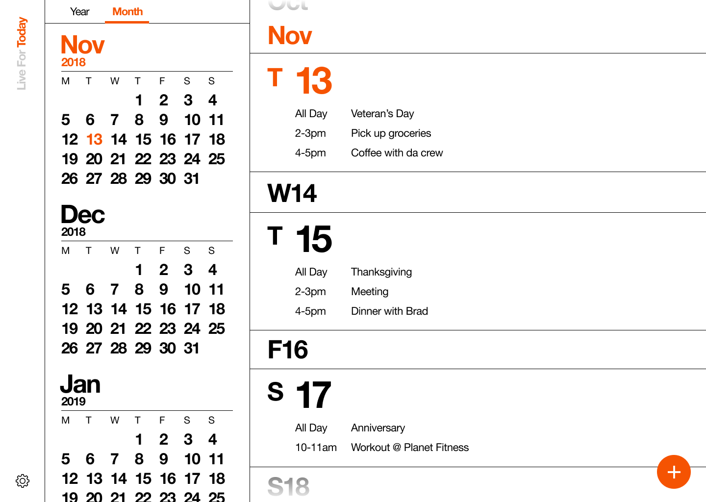 App - Month View