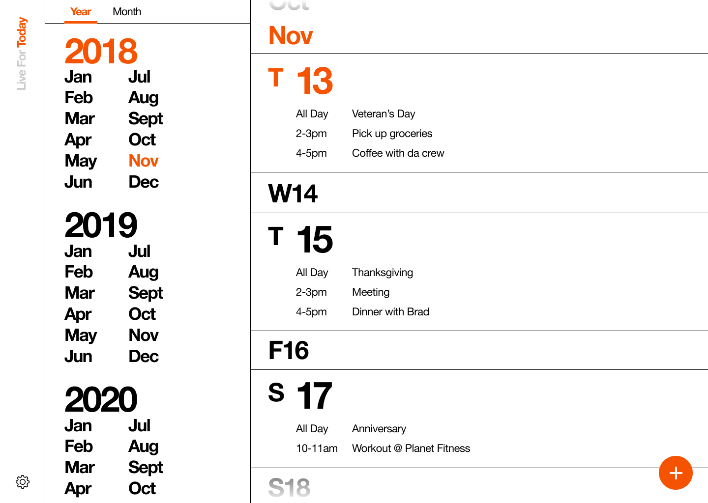 App - Year View