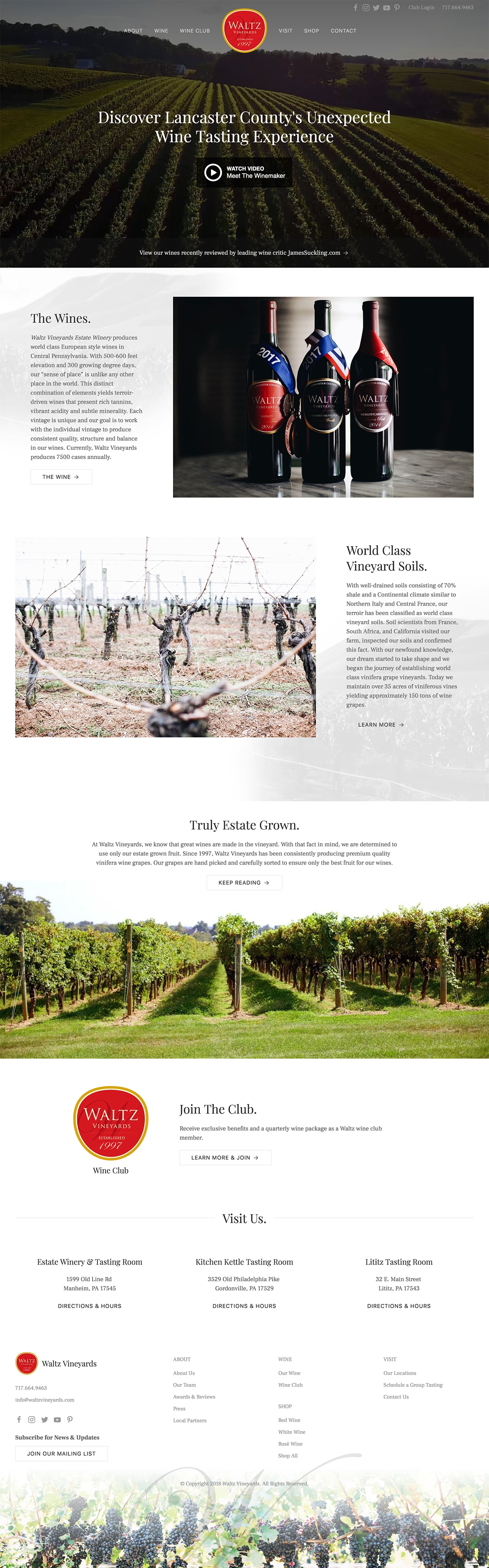 Waltz Vineyards Website Home