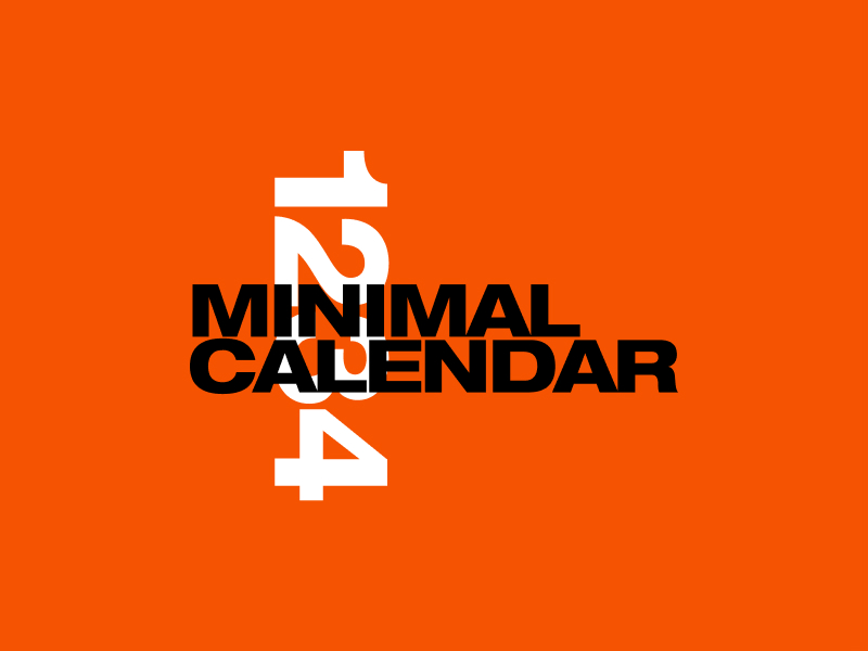 Mnml Calendar App - Welcome