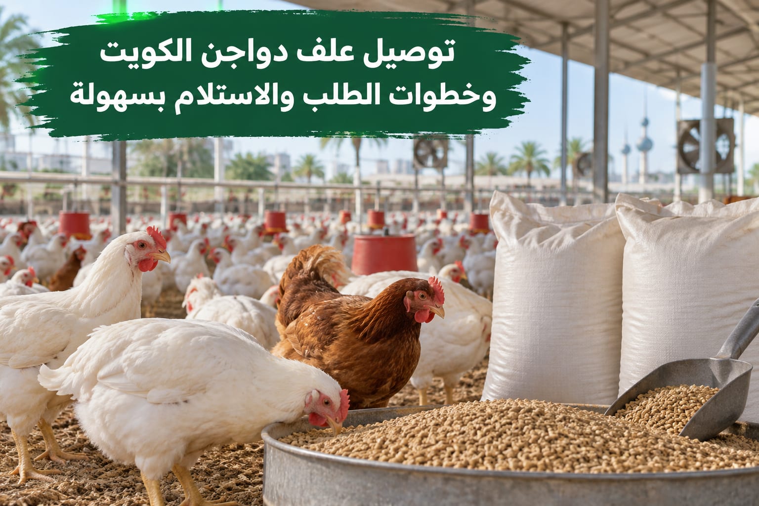 =توصيل علف دواجن الكويت - أعلاف السلطان الكويت