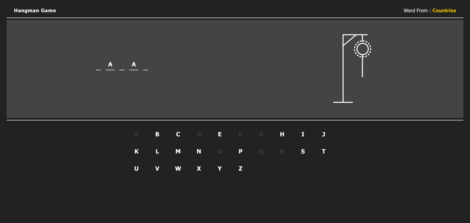 Screenshot or preview of Hangman Game