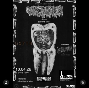 VACUOUS (uk) + GYFTH (aut) + BASTARD MYCOSIS (uk) - Fri, Apr 10, 2026, 19:00 at Arena Wien, Baumgasse 80, 1030 Wien, Österreich