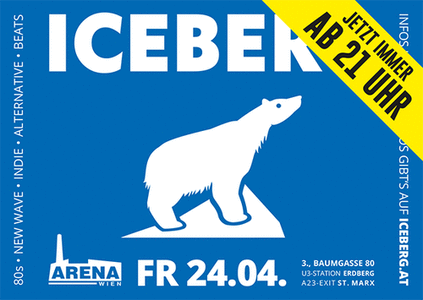 ICEBERG - Fri, Sep 25, 2026, 21:00 at Arena Wien, Baumgasse 80, 1030 Wien, Österreich