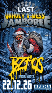 THE LAST UNHOLY X-MESS JAMBOREE feat. BLOODSUCKING ZOMBIES FROM OUTER SPACE + special guests - 22.12.2026 18:30 at Arena Wien, Baumgasse 80, 1030 Wien, Österreich