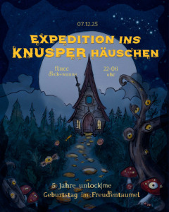 Expedition ins Knusperhäuschen - unlock|me im Geburtstagstaumel - 07.12.2025 22:00 at FLUCC, Praterstern 5, 1020 Wien, Österreich