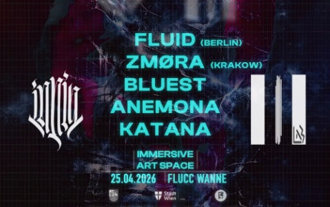 innig X Hart Lab with Fluid ＆ ZMØRA - Sat, Apr 25, 2026, 23:00 at FLUCC, Praterstern 5, 1020 Wien, Österreich