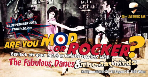 The Fabulous Danes ＆ The Jaybirds - 13.09.2026 19:00 at G5 - Live Music Bar, Heiligenstädter Straße 31, 1190 Wien, Österreich