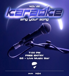 G5 Karaoke - 25.11.2025 19:00 at G5 - Live Music Bar, Heiligenstädter Straße 31, 1190 Wien, Österreich