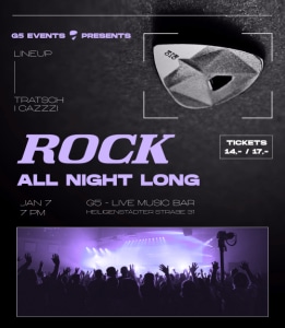 G5 Rock Night - 07.01.2026 19:00 at G5 - Live Music Bar, Heiligenstädter Straße 31, 1190 Wien, Österreich