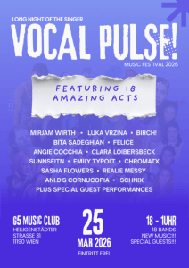 Long Night of the Singer – Vocal Pulse Festival 2026! - Mi., 25.03.2026, 18:00 at G5 - Live Music Bar, Heiligenstädter Straße 31, 1190 Wien, Österreich