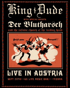 KING DUDE – Der Blutharsch and the infinite church of the leading hand - Mo., 28.09.2026, 19:30 at G5 - Live Music Bar, Heiligenstädter Straße 31, 1190 Wien, Österreich