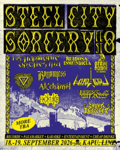 STEEL CITY SORCERY FESTIVAL VIII - Day1 - Fri, Sep 18, 2026, 19:00 at KAPU, Kapuzinerstraße 36, 4021 Linz, Österreich