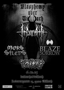 Blasphemy over Villach - 06.12.2025 19:30 at Kulturhof:Villach, Lederergasse 15, 9500 Villach, Österreich