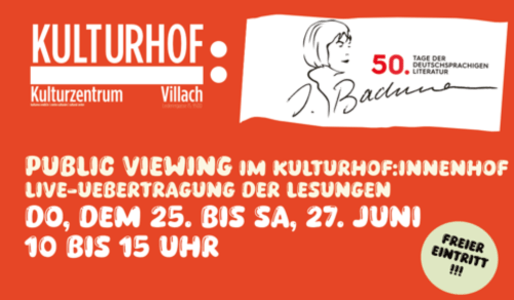 Bachmanntage - 25. bis 27. Juni - Thu, Jun 25, 2026, 10:00 at Kulturhof:Villach, Lederergasse 15, 9500 Villach, Österreich