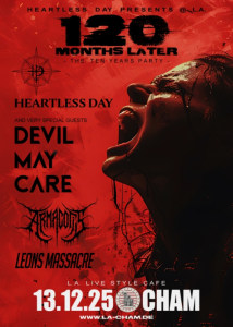 HEARTLESS DAY / DEVIL MAY CARE / ARMACOTIS / LEONS MASSACRE // 13.12.25 - 13.12.2025 18:00 at L.A. Cham, Badstraße 19, 93413 Cham, Deutschland