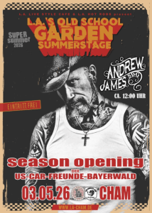 ANDREW JAMES SDG // 03.05.26 - So., 03.05.2026, 10:00 at L.A. Cham, Badstraße 19, 93413 Cham, Deutschland