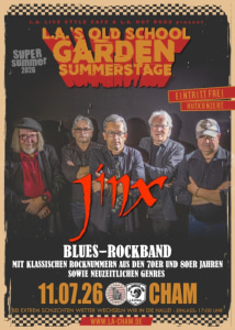 JINX @ L.A. SUMMERSTAGE // 11.07.26 - Sat, Jul 11, 2026, 17:00 at L.A. Cham, Badstraße 19, 93413 Cham, Deutschland