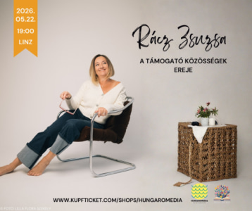 Rácz Zsuzsa - A támogató közösségek ereje - 22.05.2026 19:00 at Volkshaus Dornach-Auhof, Niedermayrweg 7, 4040 Linz, Österreich