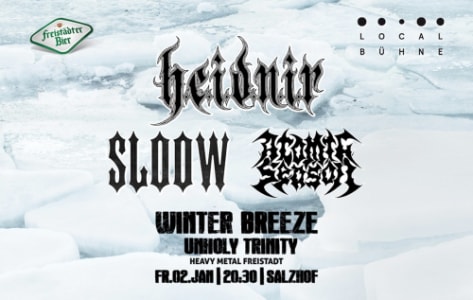 WINTER BREEZE - UNHOLY TRINITY - 02.01.2026 20:30 at Salzhof, Salzgasse 15, 4240 Freistadt, Österreich