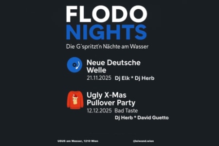 FLODO NIGHTS - Ugly X-Mas Pullover Party🎄✨ - 12.12.2025 20:00 at USUS am Wasser, An der Neuen Donau 1, 1210 Wien, Österreich