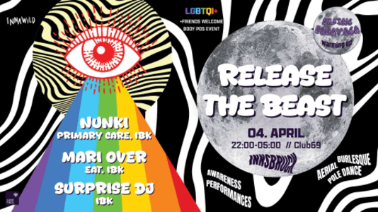Release The Beast - Sa., 04.04.2026, 22:00 at Club69, Etrichgasse 22, 6020 Innsbruck, Österreich
